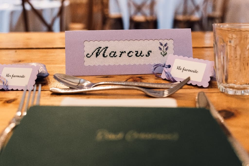 Marcus place card detail