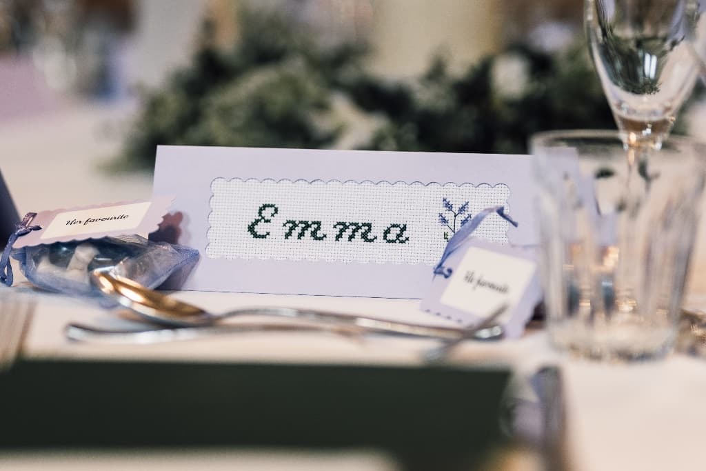 Emma place card detail